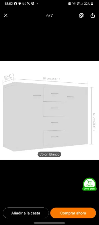 Conjunto 2 Muebles Blancos Nuevos