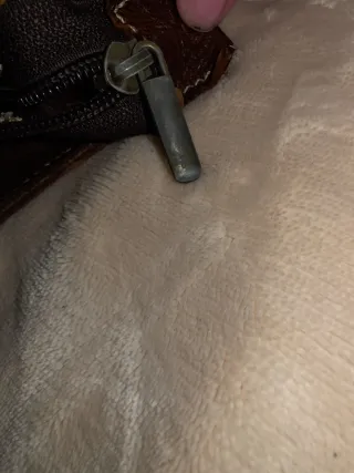 Bolso de cuero vacuno 100 %marrón, vintage