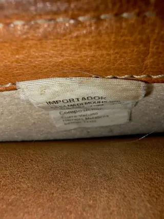 Bolso de cuero vacuno 100 %marrón, vintage