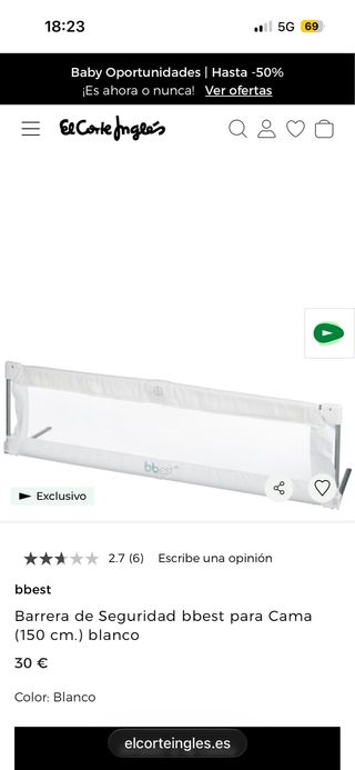 Barrera de Seguridad bbest para Cama (150 cm)