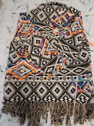 Abrigo jacquard bordado multicolor