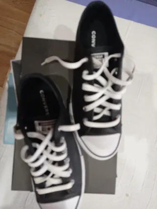 Converse Bambas Negras y Blancas Talla...