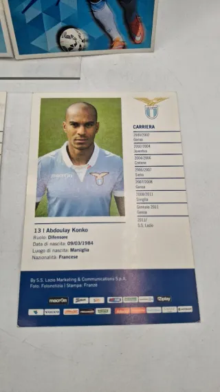 Lotto 4 cartoline autografate Lazio