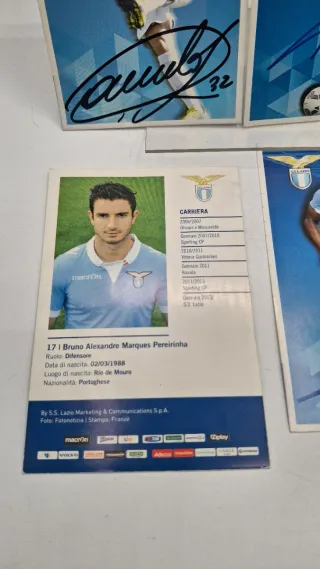 Lotto 4 cartoline autografate Lazio