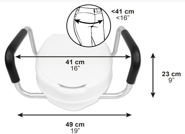 Elevador WC con Reposabrazos y Tapa