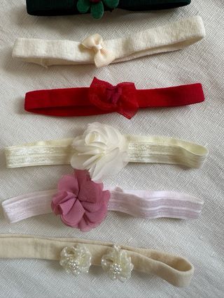 Lote 11 turbantes y diademas bebé niña