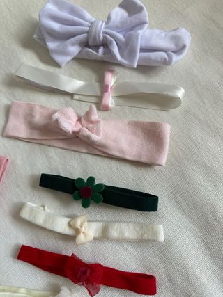 Lote 11 turbantes y diademas bebé niña