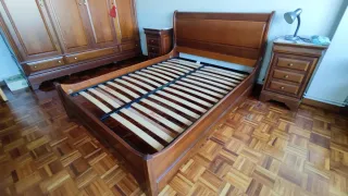 Cabecero de cama de madera de castaño