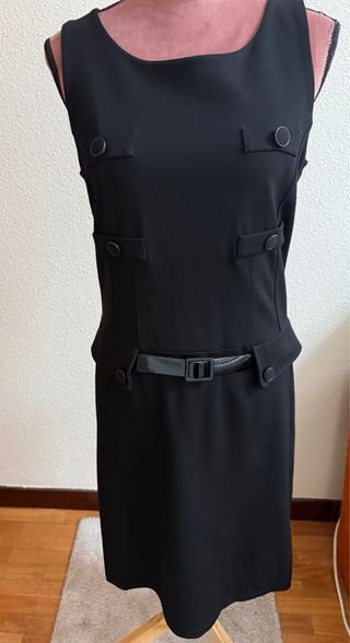 Vestido Negro Cortefiel Talla M