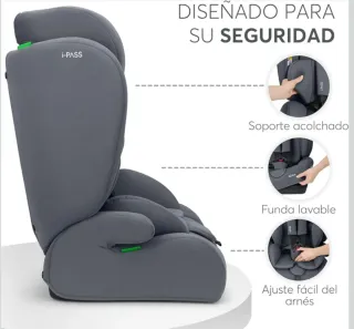 KikkaBoo i-Pass I-SIZE Silla de coche Elevador