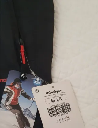 Mono de esquí negro con tirantes talla 56 2XL