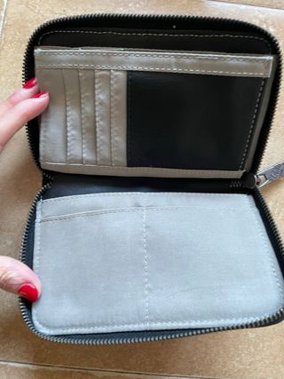 Monedero Slang Piel Negro