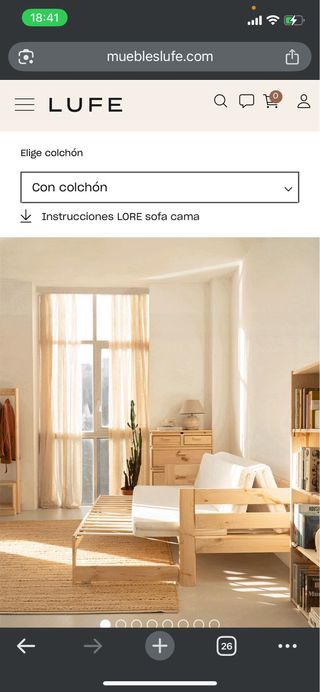 Sofá cama estilo Divan LUFE