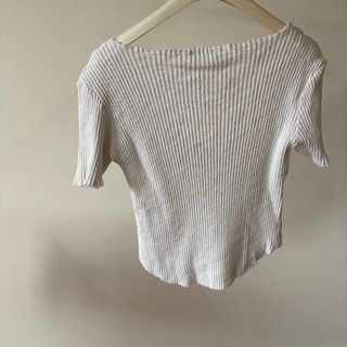Top ZARA bianco scollo a V
