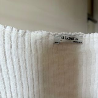 Top ZARA bianco scollo a V