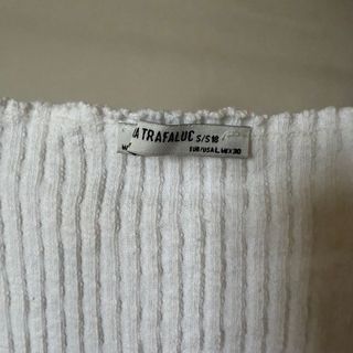 Top ZARA bianco scollo a V