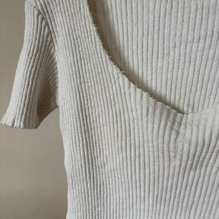 Top ZARA bianco scollo a V