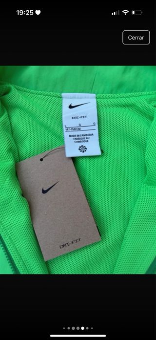 Cortavientos Nike Verde