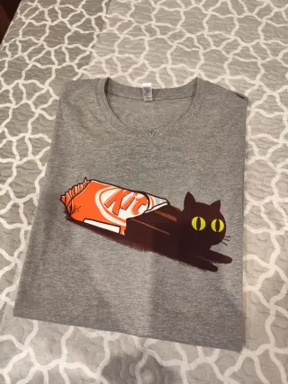 Camiseta Pampling Gato Kit Kat Gris