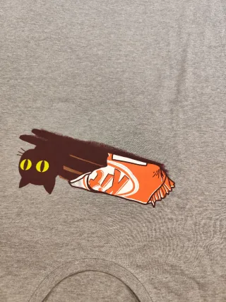 Camiseta Pampling Gato Kit Kat Gris