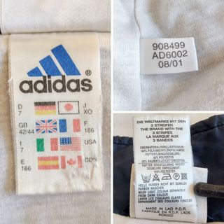 Adidas Chaqueta Vintage 2001 Talla XL Gris y Azul