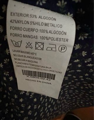 Parka azul marino talla 42