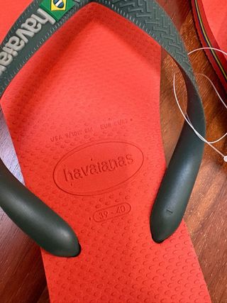 Chanclas Havaianas Naranja y Verde Talla 39