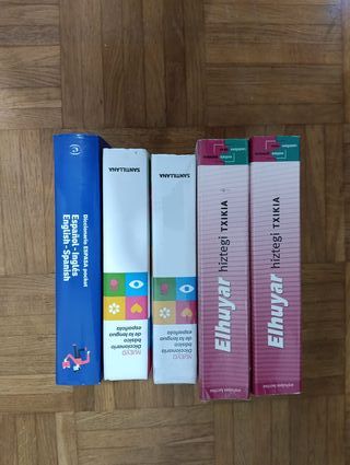 Lote 5 Diccionarios Escolares: Eus, Ing y Cast