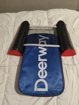 Set de ping pong: 2 palas, 3 pelotas y red