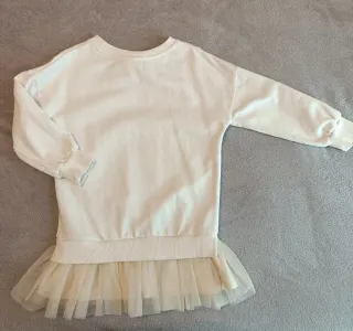 Vestido sudadera Minnie Mouse blanca con tul