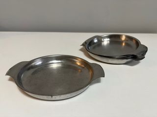 Platos metálicos plateados de 14cm