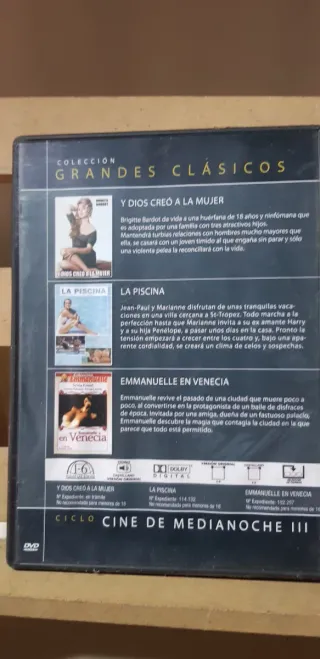 DVD Grandes Clásicos Cine Medianoche III 3x1
