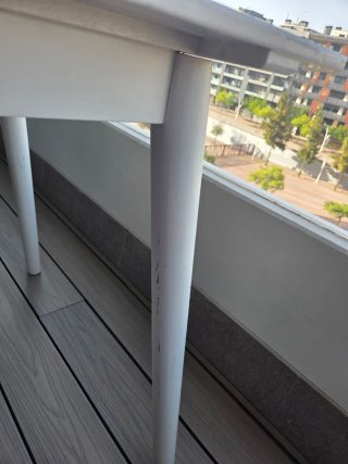 Mesa madera ikea exterior, 75x75