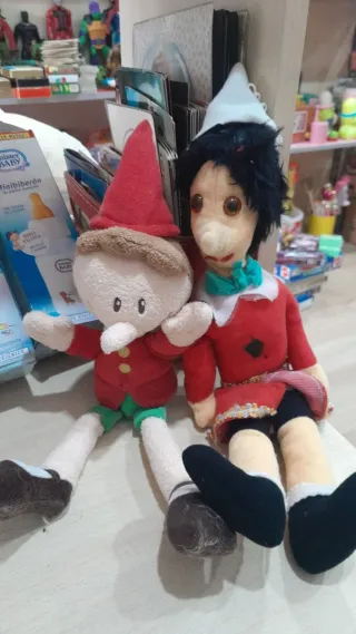 2 Pinocchi vintage peluche