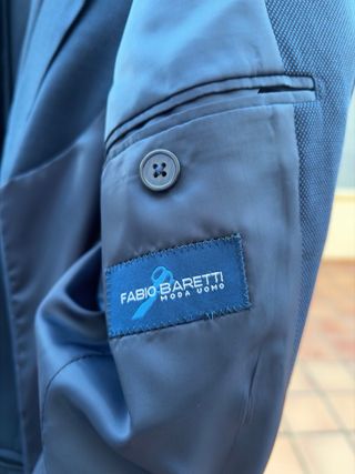 Traje chaque Fabio Baretti azul a estrenar
