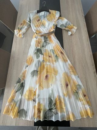 Vestido largo estampado floral Mika