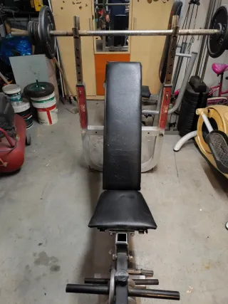 Press de banca con pesas