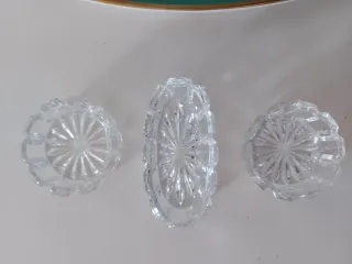 Set aperitivo vintage cristallo e ceramica