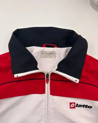 Chaqueta Vintage Lotto roja/blanca 90s Y2K talla L