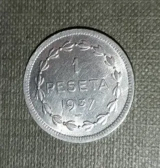 Lote 2 monedas de necesidad 1937.