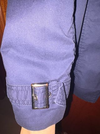 Gabardina azul mujer