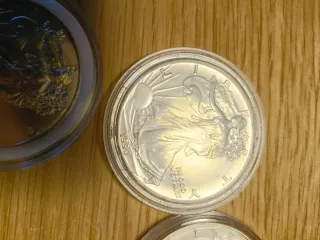 5 Monedas Plata Walking Liberty Eagle