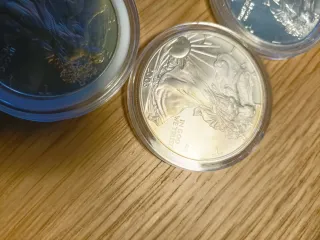 5 Monedas Plata Walking Liberty Eagle