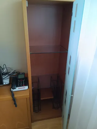 Mueble Salón Modular Madera y cristal