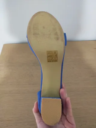 Sandalias tacon Azul Klein