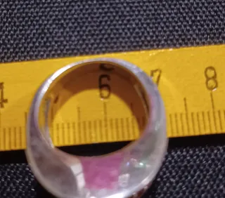 Anillo Plata con Piedras Naranja