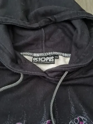 Felpa Octopus Nera Multicolore