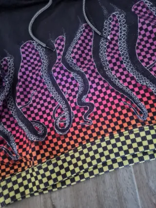 Felpa Octopus Nera Multicolore