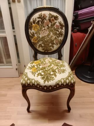 Pareja Sillas Isabelinas Tapizadas