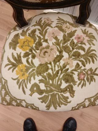 Pareja Sillas Isabelinas Tapizadas